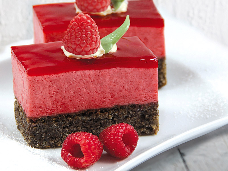 Himbeer-Mohn Schnitte
