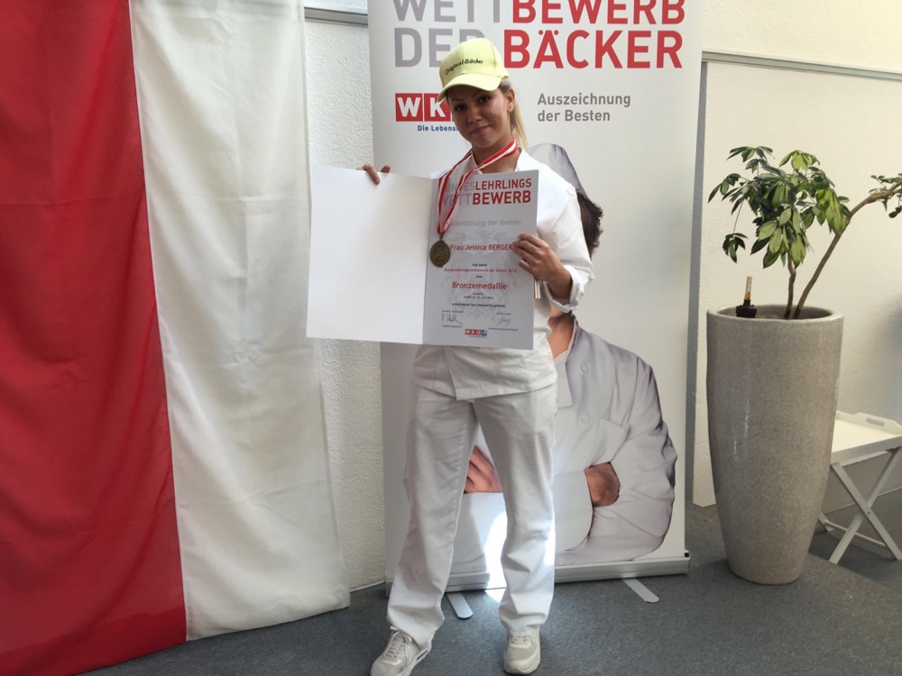 Jessica Berger beim Bundeslehrlingswettbewerb der Bäcker