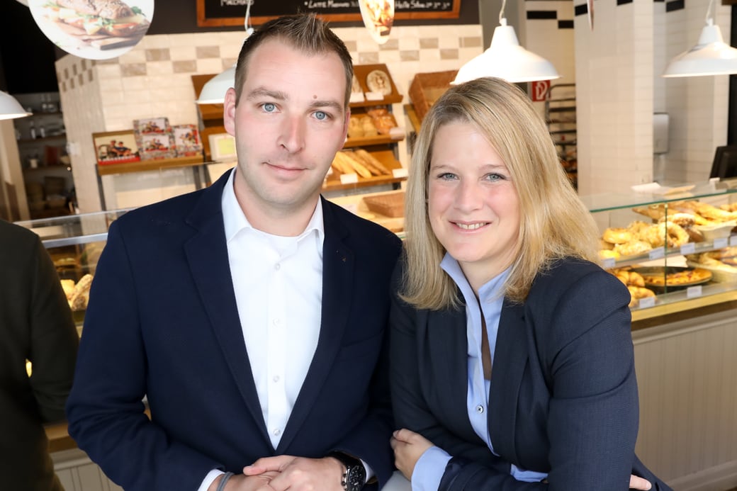 Waltraud Martius, Syncon, im Gespräch mit Melanie Schreymayer und Christoph Riedl, Franchisemanagement Ankerbrot.